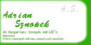 adrian sznopek business card